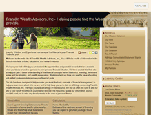 Tablet Screenshot of franklinwealthadvisors.com